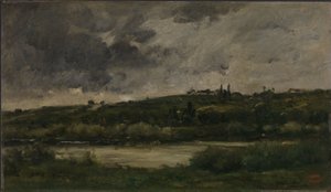 River Landscape by Charles Francois Daubigny