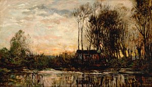 Evening at Bas Meudon by Charles Francois Daubigny