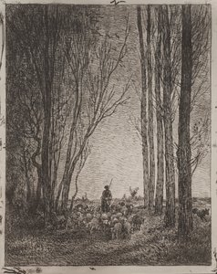 Gathering in the Flock, original impression 1862, printed in 1921