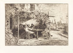 Lunch on the Way to Asnieres by Charles Francois Daubigny