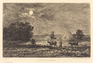 Moonlight at Valmondois by Charles Francois Daubigny