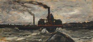 River Boat by Charles Francois Daubigny