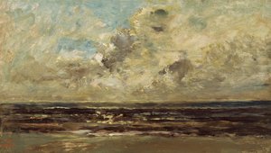 Seascape at Villerville by Charles Francois Daubigny
