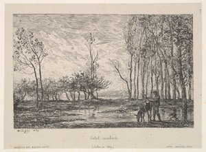 Sunset by Charles Francois Daubigny