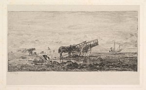 The Beach at Villerville by Charles Francois Daubigny