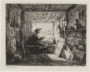The Boat-Studio by Charles Francois Daubigny