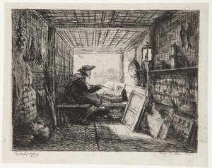 The Boat-Studio by Charles Francois Daubigny