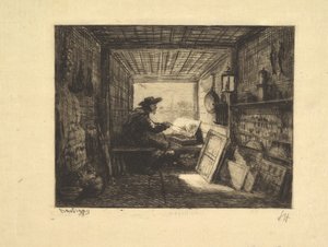 The Boat Studio, from series Voyage en Bateau by Charles Francois Daubigny