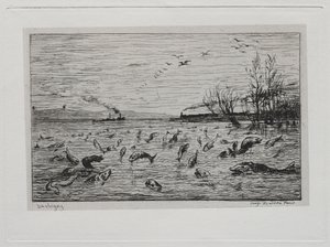 The Boat Trip: Rejoicing of the Fish at the Departure of the Cabin Boy by Charles Francois Daubigny