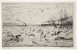 The Fish Rejoice in the Departure of the Cabin Boy by Charles Francois Daubigny