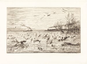 The Fish Rejoice when the Cabin Boy Leaves by Charles Francois Daubigny