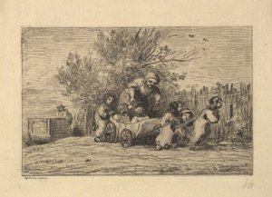 The Heirs to the Cart, 1861 by Charles Francois Daubigny