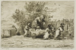 The Heritage of the Wagon (The Children with the Wagon) by Charles Francois Daubigny