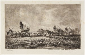 The Wagons (Delteil 76) by Charles Francois Daubigny