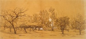 View of an Orchard at Saint-Denis by Charles Francois Daubigny