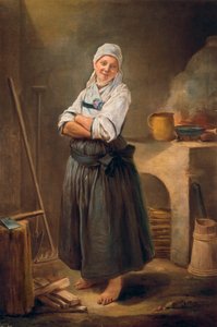 A Young Woman from Saxony in Her Kitchen