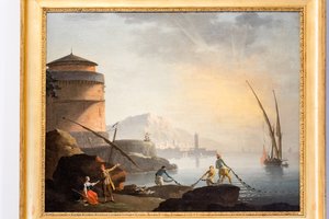 Seascape by Charles François Grenier de Lacroix