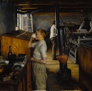 The Village Printing Shop, Haarlem, the Netherlands by Charles Frederic Ulrich