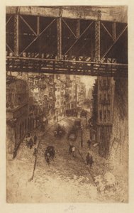 Cherry Street, N.Y. by Charles Frederick William Mielatz