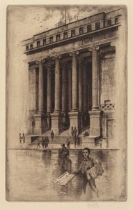 Porch, Old Custom House, Wall Street by Charles Frederick William Mielatz