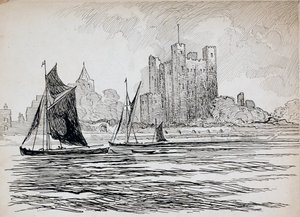 Rochester Castle, Kent by Charles George Harper