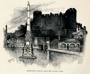 Shrewsbury Castle, from the Station Yard, c. 1893, 1894
