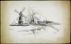 Wellington Windmill, Barking, Greater London by Charles George Harper