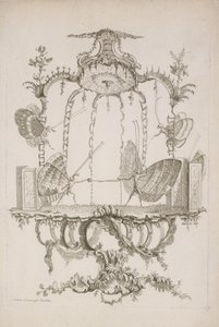 The Duel, from Essai de Papilloneries Humaines by Saint Aubin, ca. 1756-60 by Charles Germain de Saint Aubin