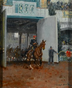 The start of the Royal Tournament at Olympia by Charles Gilbert Holiday