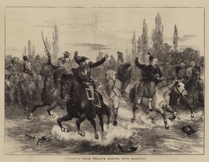 Fugitives from Woerth riding into Hagenau