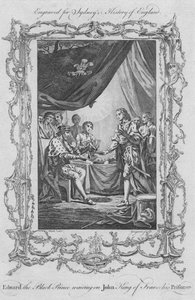Edward the Black Prince Waiting on John King of France His Prisoner, 1773 by Charles Grignion