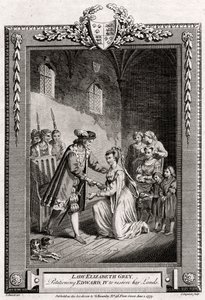 Lady Elizabeth Grey, petitioning Edward IV to restore her lands, 1777 by Charles Grignion