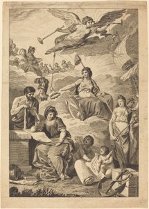 Britannia Crowning History by Charles Grignion, after Conrad Martin Metz