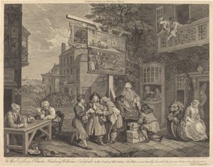 Canvassing for Votes by Charles Grignion after William Hogarth