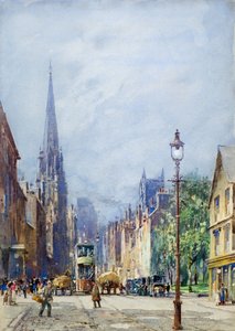 The Nethergate, Dundee looking West, c.1917 by Charles Gustav Louis Phillips
