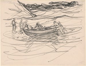Launching the Life Boat by Charles H. Woodbury