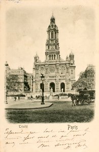 Postcard/Church of the Holy Trinity/Paris/Seine/Ile de France/France by Augustus Kollner