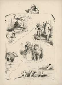 Page from Proverbs with Pictures by Charles H Bennett by Charles Henry (after) Bennett