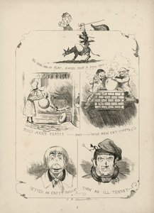 Page from Proverbs with Pictures by Charles H Bennett by Charles Henry (after) Bennett