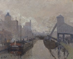 The Canal de Roubaix, c.1910 by Charles Henry Bizard