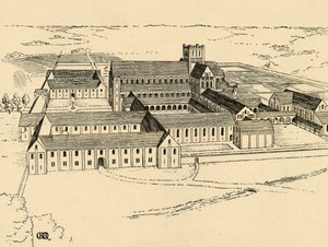 Exterior of Benedictine Monastery, 1931 by Charles Henry Bourne Quennell
