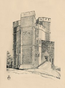 Exterior of Orford Castle, Suffolk (Battlements restored) by Charles Henry Bourne Quennell