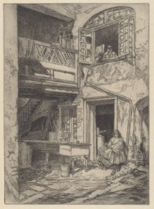 An Old Courtyard (New Orleans) by Charles Henry White