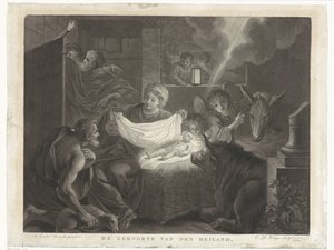 Birth of Christ and Adoration by Shepherds by Charles Howard Hodges