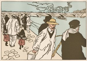 Fishermen with a Line by Charles Huard