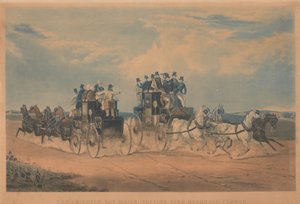 Coaching: The Brighton Day Mails, passing over Hookwood Common by Charles Hunt