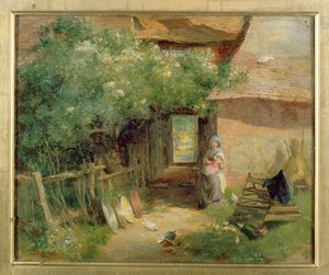 A Cottage Garden by Charles James Lewis
