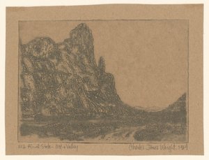 Landscape with Steep Rock by Charles James Wright (signed by artist)