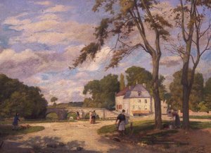 The Old Bridge at the Isle Adam by Charles Jean Agard