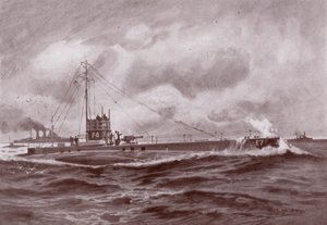 A Submarine on the Surface by Charles John de (after) Lacy